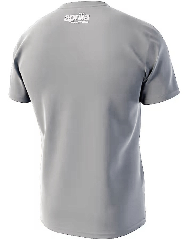アプリリア Aprilia レーシング チーム オフィシャル ロゴ Tシャツ / グレー画像