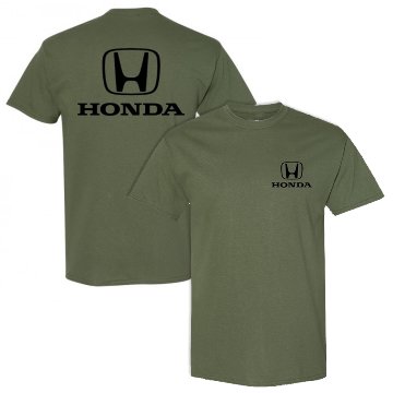 US限定 HONDA クラシックロゴ Tシャツ / ミリタリーグリーン画像