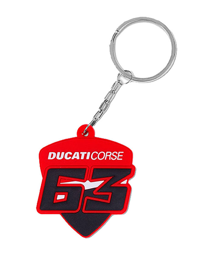 ドゥカティ DUCATI CORSE Racing オフィシャル #63 フランチェスコ バニャイア キーリング画像