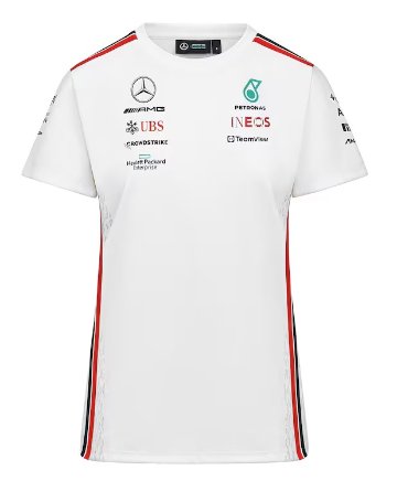 【レディース】 2023 メルセデス AMG ペトロナス F1 チーム Tシャツ / ホワイト画像