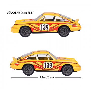 マジョレット 1/64 ポルシェ モータースポーツ デラックス Porsche 911 カレラ RS 2.7 イエロー ミニカー / ボックス付画像