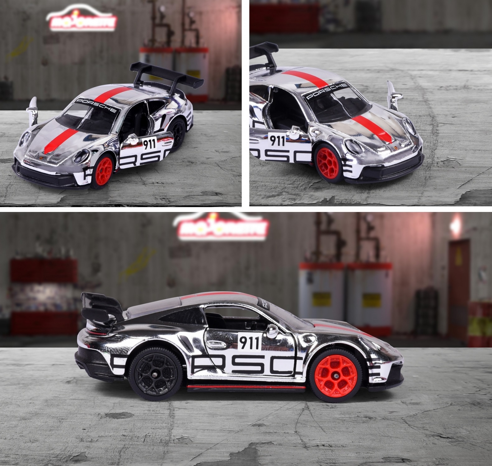 マジョレット 1/64 ポルシェ モータースポーツ デラックス Porsche 911 GT3 Cup ミニカー シルバー / ボックス付｜CLUB  WINNERS 登録番号 T7180001059953