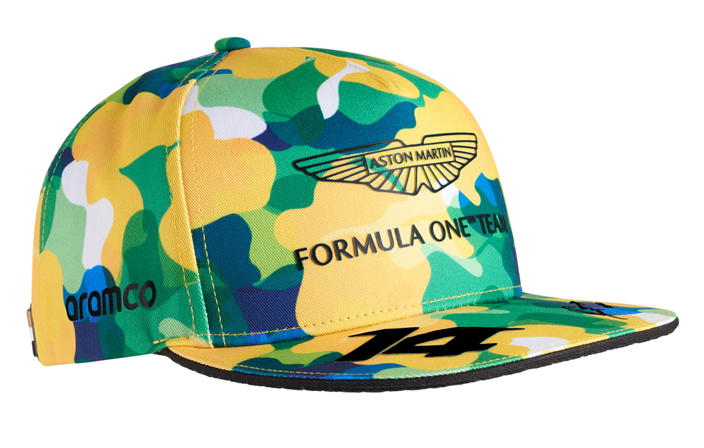 2023 アストンマーチン アラムコ コグニザント F1 チーム フェルナンド アロンソ ブラジルGP フラット キャップ画像