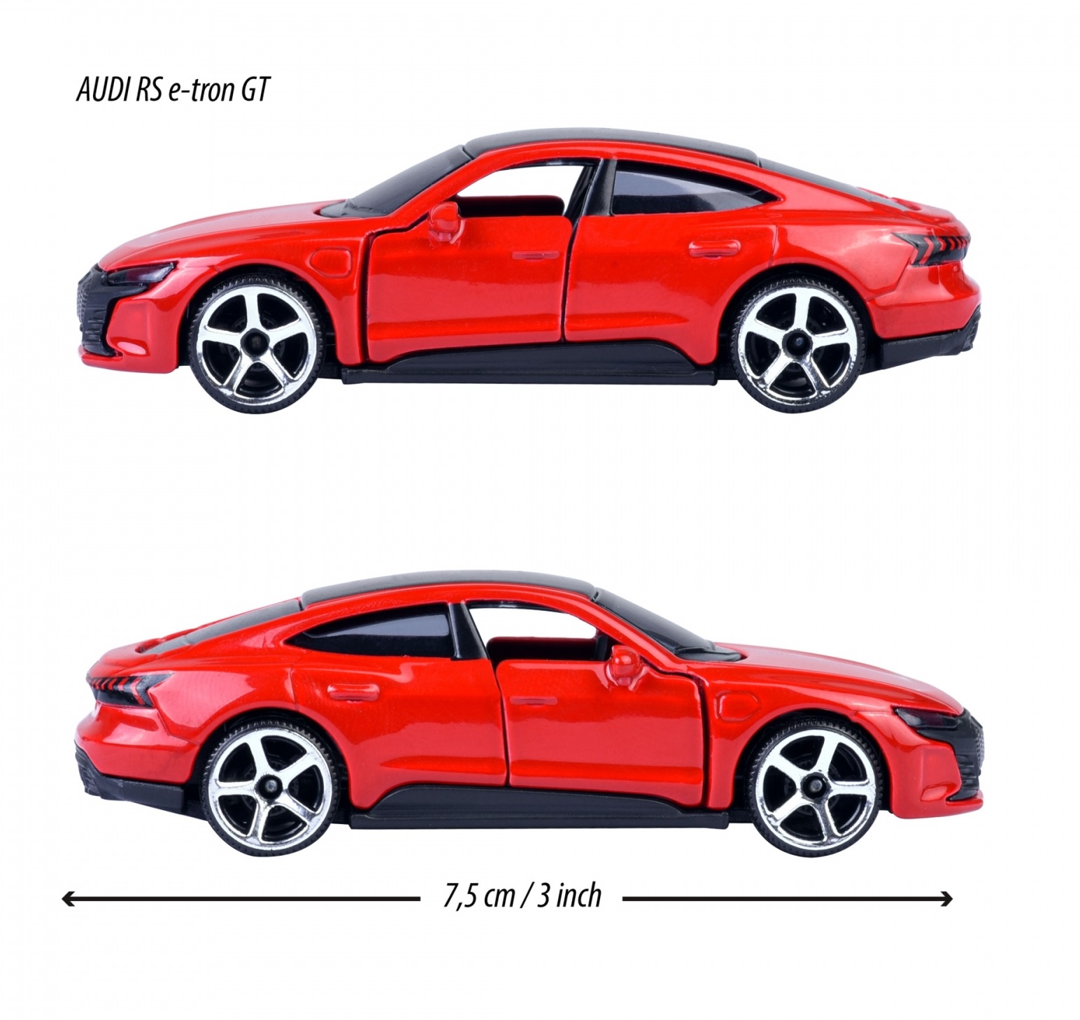 マジョレット 1/64 アウディ Audi RS e-tron GT レッド ミニカー / コレクターズカード付画像