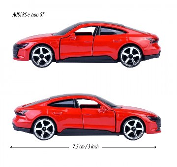 マジョレット 1/64 アウディ Audi RS e-tron GT レッド ミニカー / コレクターズカード付画像