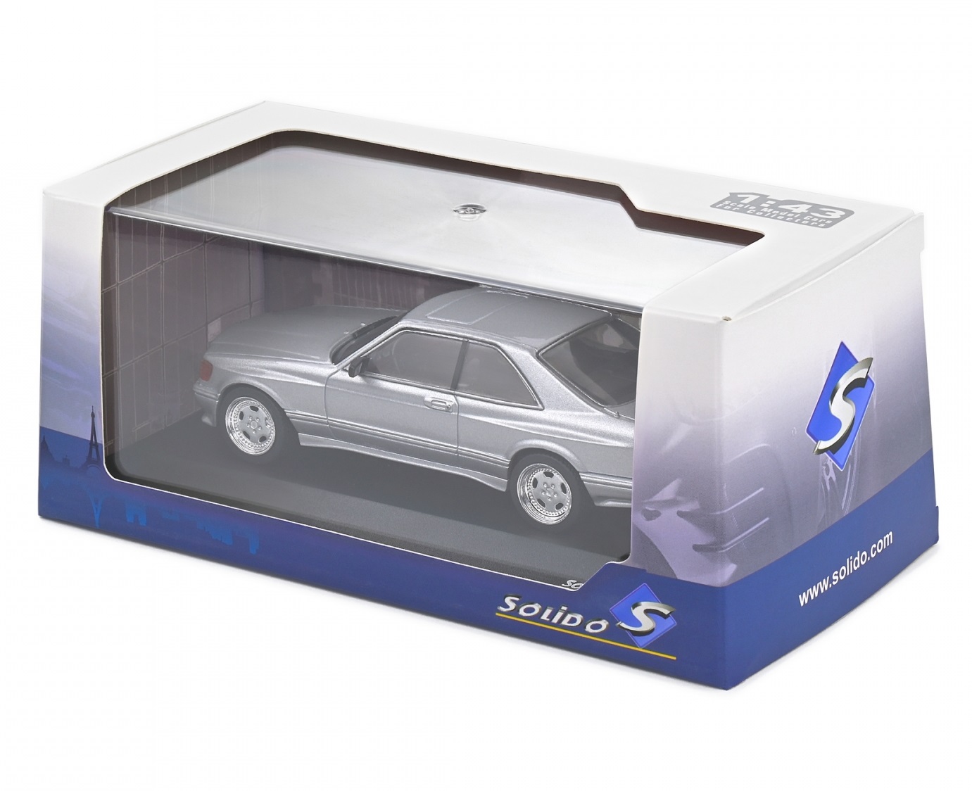 ソリッド 1/43 メルセデス ベンツ 560 SEC AMG ワイド ボディ モデルカー / シルバー画像