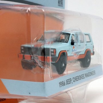 グリーンライト 1/64 1986年式 Jeep チェロキー ワゴニア ガルフカラー ライトブルー画像