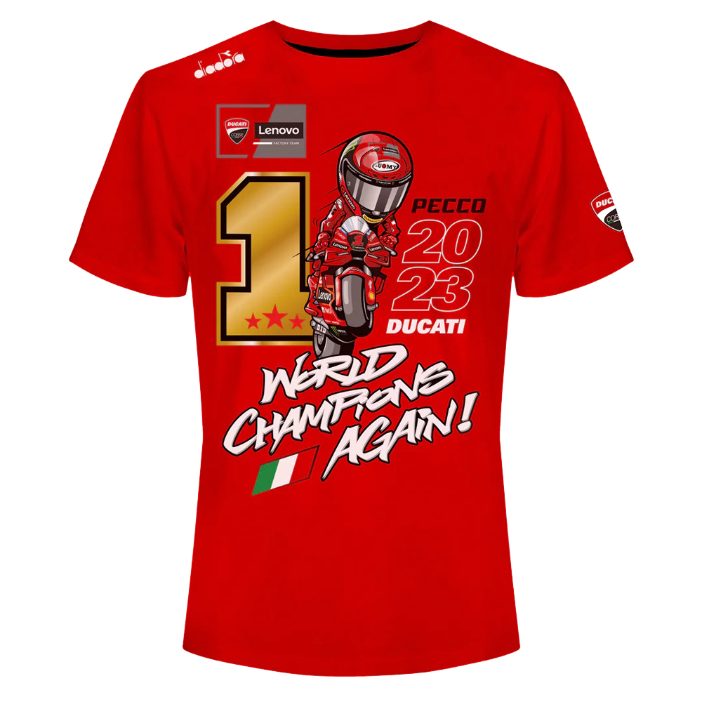 2023年 MotoGP ドゥカティ レノボ チーム フランチェスコ バニャイア ワールドチャンピオン 記念 Tシャツ画像