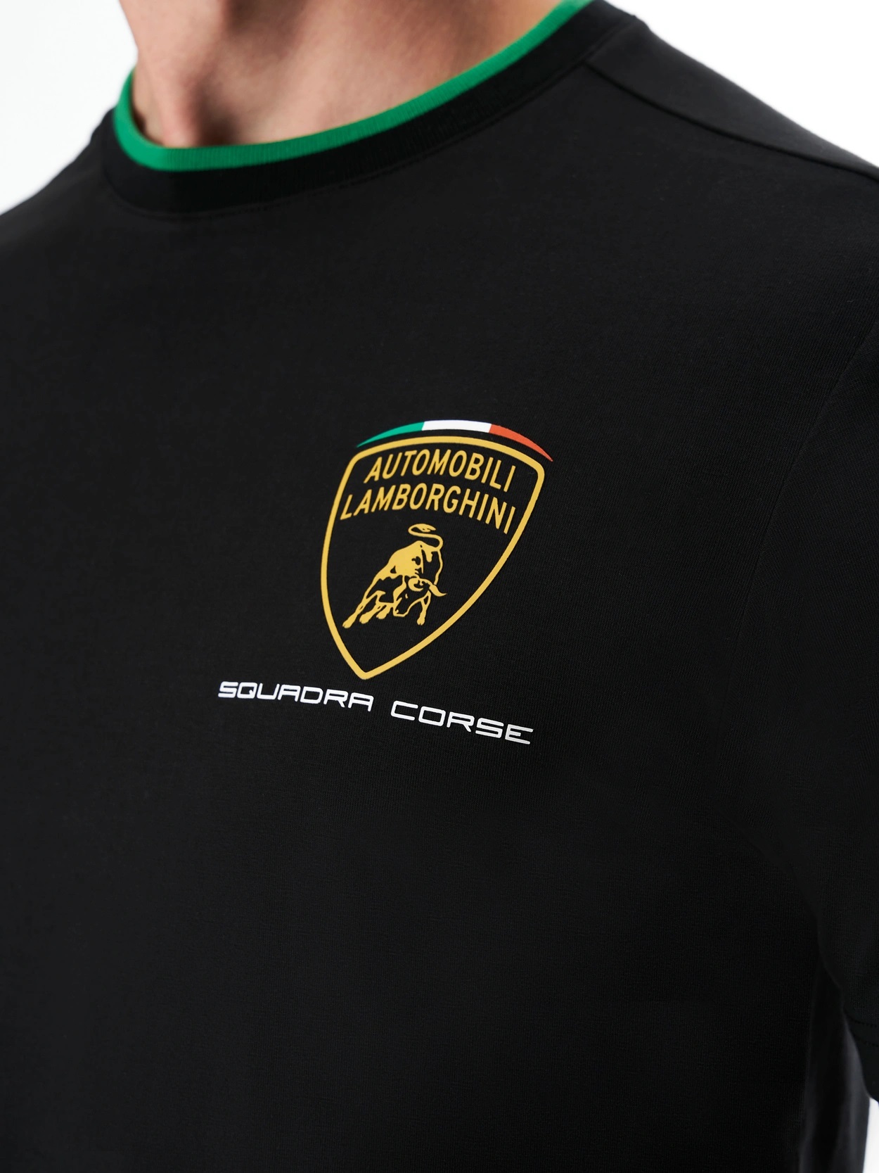 ランボルギーニ SQUADRA CORSE レプリカ メンズ チーム Tシャツ / ブラック画像