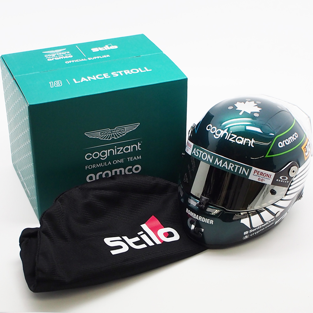 Stilo 1/2スケール ランス ストロール アストン マーティン アラムコ コグニザント F1 チーム 2023年仕様 ヘルメット画像