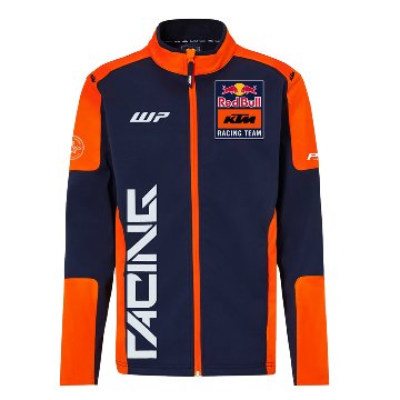 2024 KTM レッドブル レーシング オフィシャル チーム レプリカ ソフトシェル ジャケット ネイビー オレンジ画像