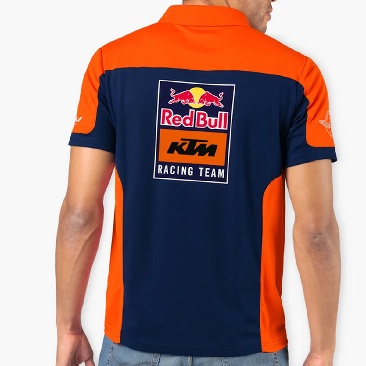 2024 KTM レッドブル レーシング オフィシャル チーム レプリカ ポロシャツ ネイビー オレンジ画像
