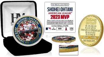 MLB エンゼルス 大谷翔平選手 2023 AL MVP受賞記念 ゴールド コイン画像