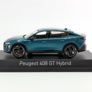NOREV 1/43 プジョー Peugeot 408 GT 2023 ハイブリッド モデルカー Obsession ブルー画像