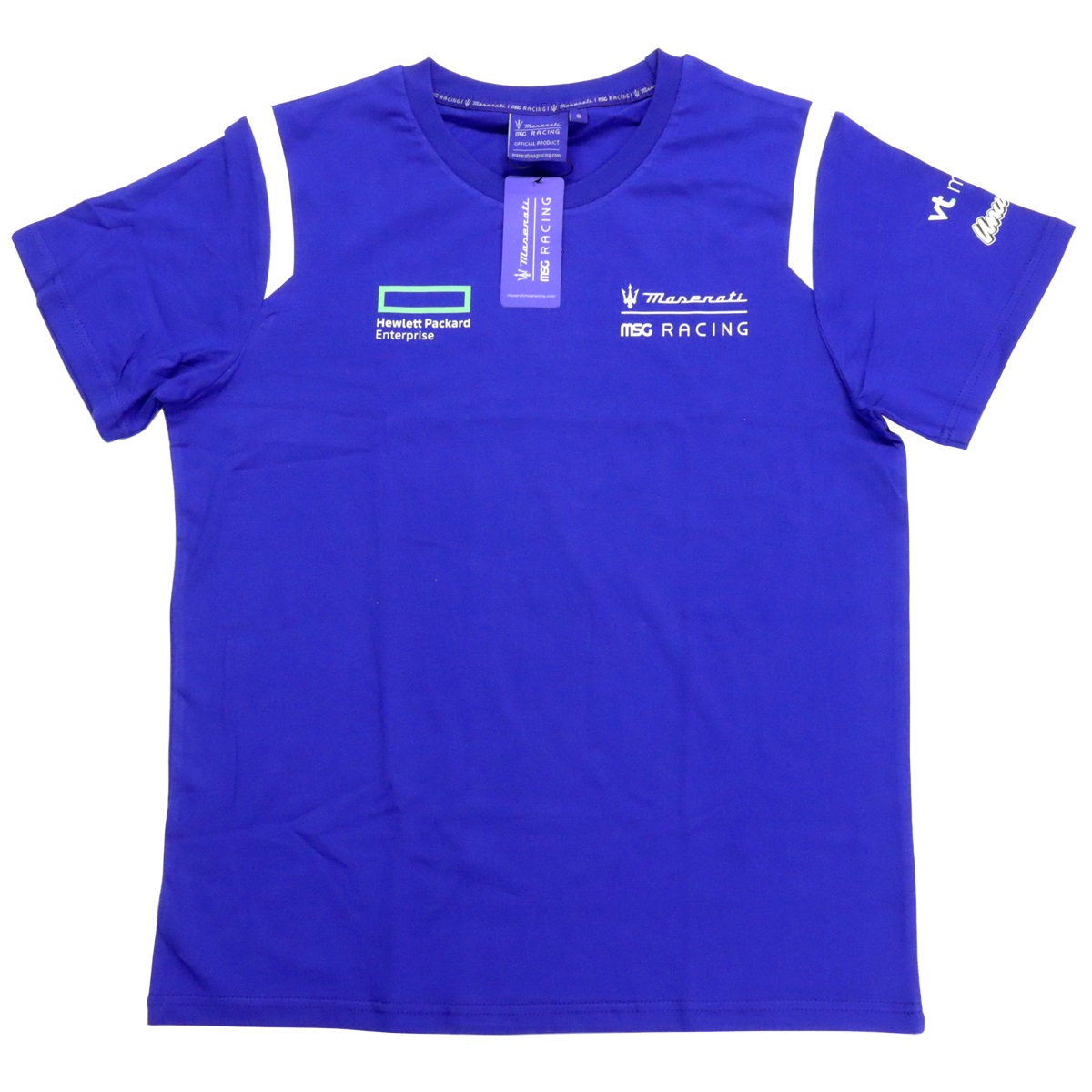 2024 フォーミュラE マセラティ MSG レーシング チーム ファンウェア Tシャツ ブルー画像