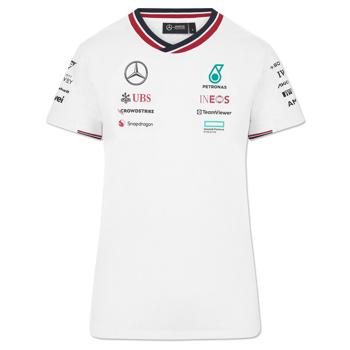 【レディース】2024 メルセデス AMG ペトロナス チーム ドライバー Tシャツ ホワイト画像