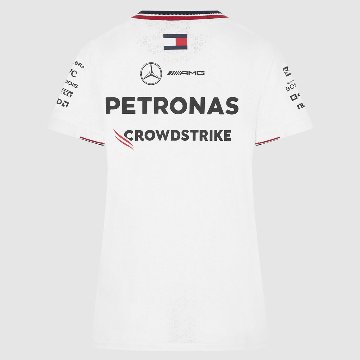 【レディース】2024 メルセデス AMG ペトロナス チーム ドライバー Tシャツ ホワイト画像
