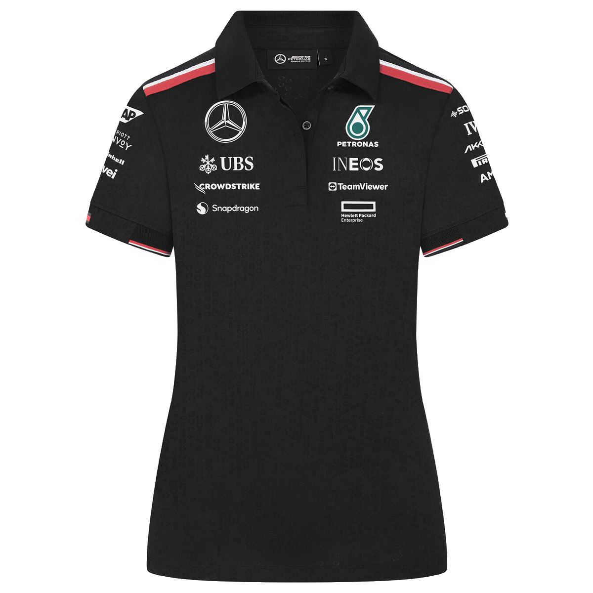 【レディース】2024 メルセデス AMG ペトロナス チーム ポロシャツ ブラック画像