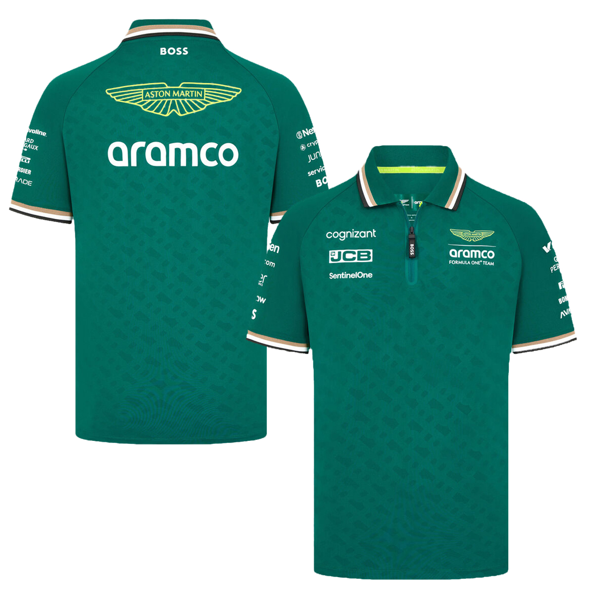 2024 アストンマーチン アラムコ F1 チーム ポロシャツ画像