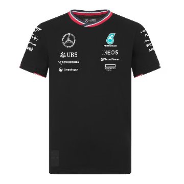 【キッズ用】 2024 メルセデス AMG ペトロナス チーム ドライバー Tシャツ ブラック画像