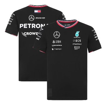 【キッズ用】 2024 メルセデス AMG ペトロナス チーム ドライバー Tシャツ ブラック画像