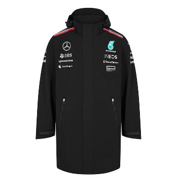 2024 メルセデス AMG ペトロナス チーム ドライバー レインジャケット  ブラック画像
