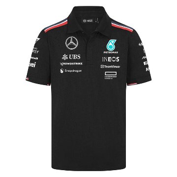 2024 メルセデス AMG ペトロナス チーム ポロシャツ / ブラック画像