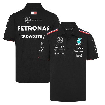 2024 メルセデス AMG ペトロナス チーム ポロシャツ / ブラック画像