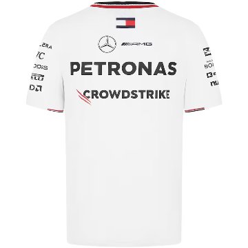 2024 メルセデス AMG ペトロナス チーム ドライバー Tシャツ ホワイト画像