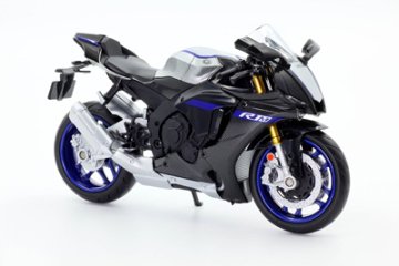1/12 ダイキャストモーターサイクル 2022 Yamaha YZF-R1M グレー ミニチュア バイク画像