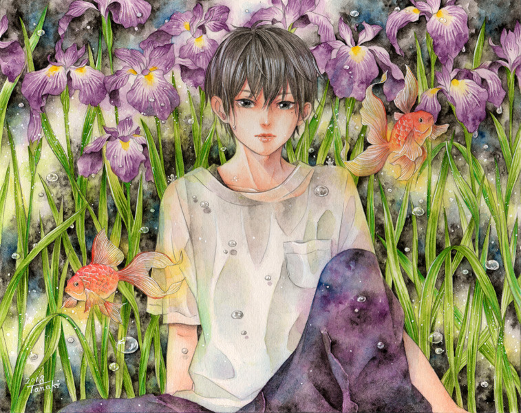 ポストカード「翠雨に咲く」の画像