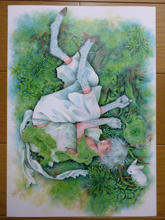 A4イラストカード「芽吹き」の画像