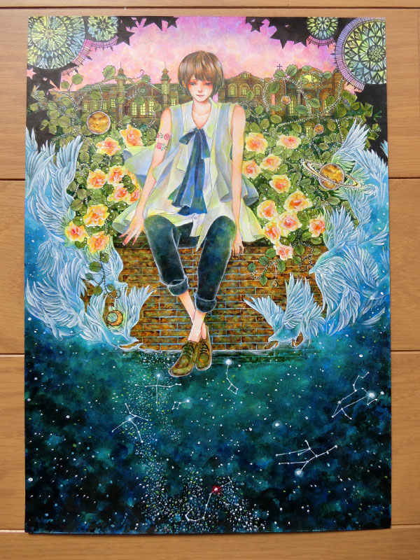 原画「夜空に映る」の画像