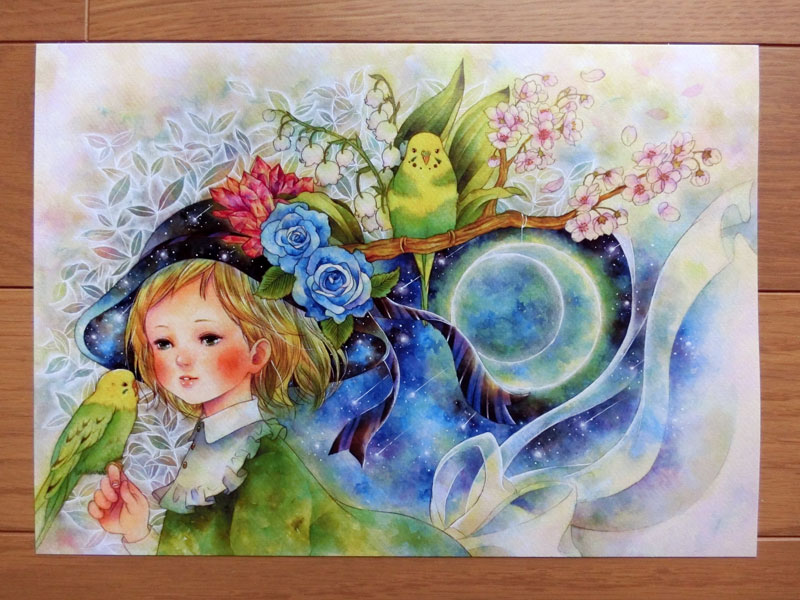 A4イラストカード「Little World」の画像