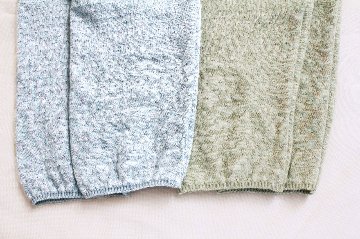 ＊受注生産 12分丈レギンス　黒　 肌側シルク１００％　外側　綿100% ゆったり 柔らかレギンスの画像