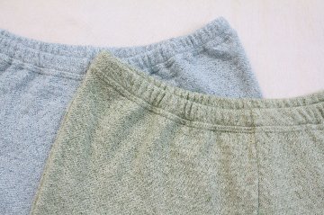 ＊受注生産 12分丈レギンス ミルクレーズン 肌側シルク１００％ 外側 綿100% ゆったり 柔らかレギンスの画像