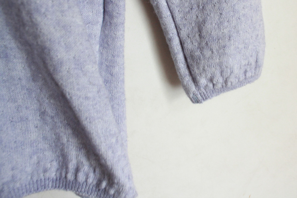 ＊受注生産 ゆったり長袖ハイネックミルクレーズン杢　肌側シルク１００％　外側綿100%の画像