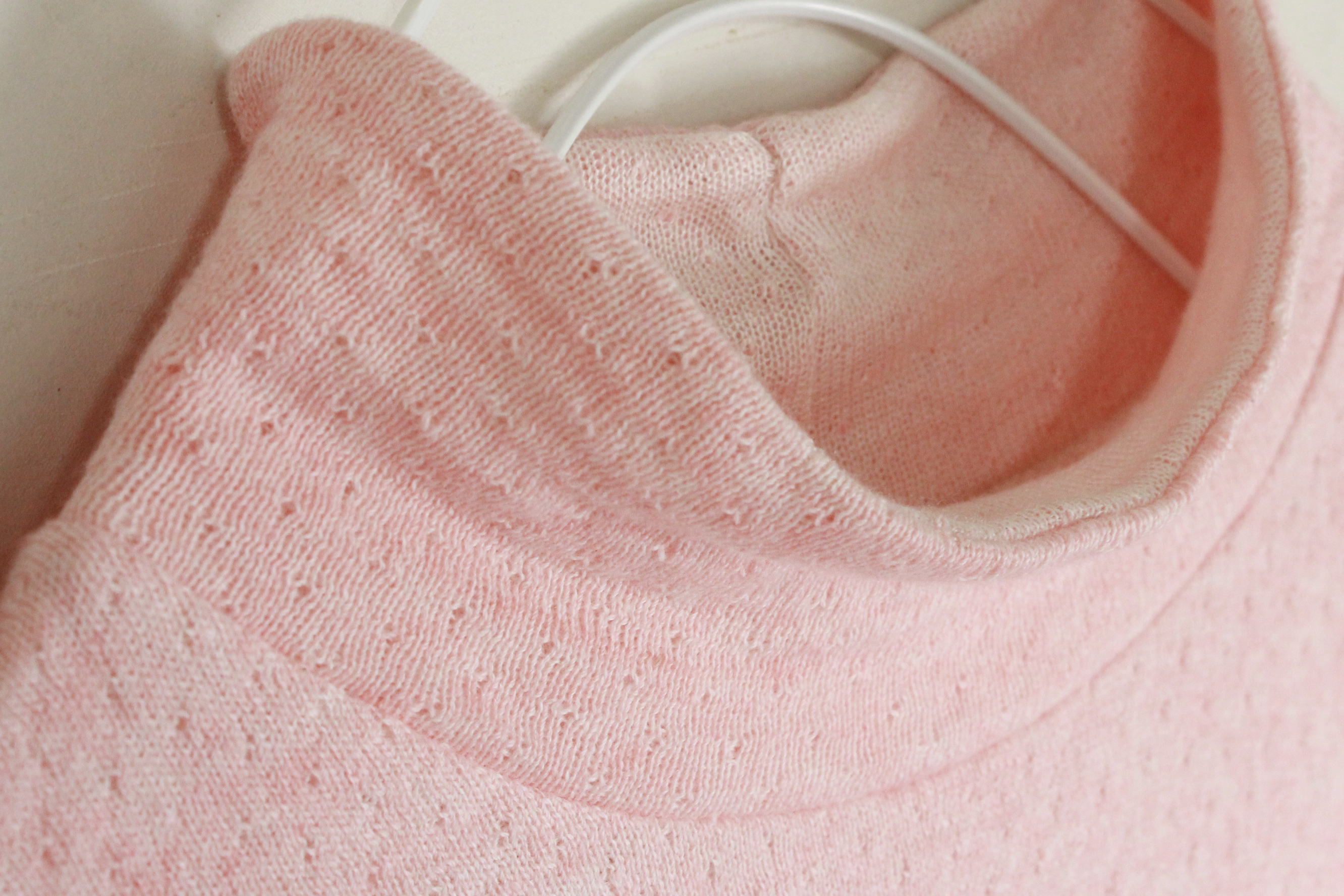 ＊受注生産 ゆったり長袖ハイネックミルクレーズン杢　肌側シルク１００％　外側綿100%の画像