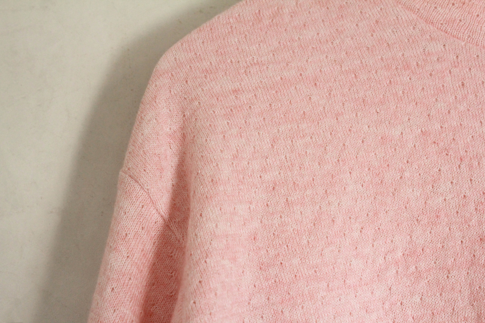 ＊受注生産 ゆったり長袖ハイネックミルクレーズン杢　肌側シルク１００％　外側綿100%の画像