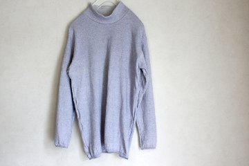 ＊受注生産 ゆったり長袖ハイネックミルクレーズン杢　肌側シルク１００％　外側綿100%の画像