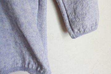 ＊受注生産 ゆったり長袖ハイネックミルクレーズン杢　肌側シルク１００％　外側綿100%の画像