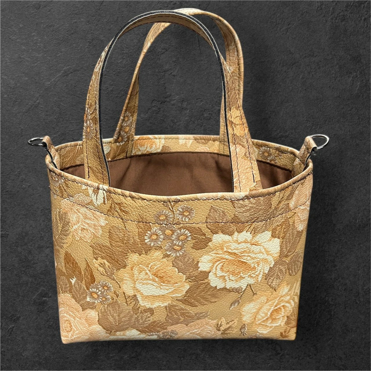花柄 バッグ レディース トートバッグ 二つ折り財布 セット フラワー柄 合皮 上品 ナチュラル 大人かわいい レディースバッグ 財布セット 軽量 通勤 普段使い ギフト プレゼント フラワーバッグ の画像