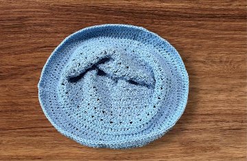 涼し気デザインの帽子（フリーサイズ、ブルー）の画像