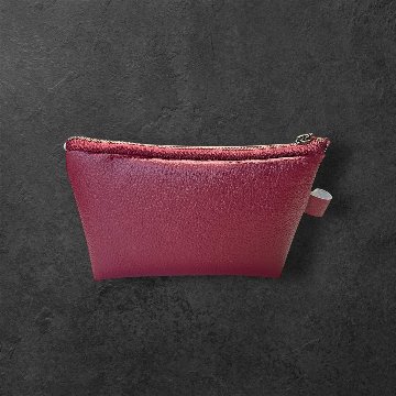 ポーチ 2個セット フェイクレザー レッド 大小セット レディース メンズ 化粧ポーチ 小物入れ シンプル おしゃれ 大人 上品 ファスナー ポーチセット メガネケース バッグインバッグ ギフト プレの画像