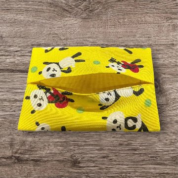 ティッシュケース ポーチ セット パンダ柄 かわいい カラフル 黄色 水玉 小物入れ 化粧ポーチ レディース おしゃれ ハンドメイド 布ポーチ ティッシュポーチ ミニポーチ 小物収納 収納ポーチ 雑貨の画像
