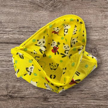 ティッシュケース ポーチ セット パンダ柄 かわいい カラフル 黄色 水玉 小物入れ 化粧ポーチ レディース おしゃれ ハンドメイド 布ポーチ ティッシュポーチ ミニポーチ 小物収納 収納ポーチ 雑貨の画像