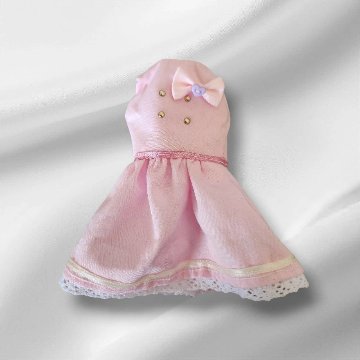 1/6ドール 服 ワンピース ピンク アウトフィット ノースリーブ アイドル風 ドール服 人形服 着せ替え かわいい フリル レース ハンドメイド ミニチュア コレクションの画像