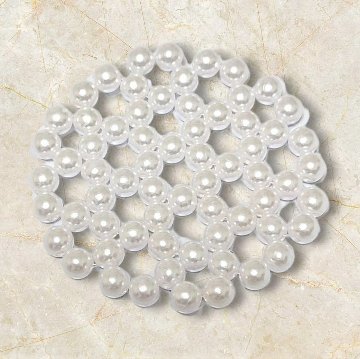 ビーズコースター 3枚セット クリア パール ブルー ラウンドモチーフ アクリルビーズ ハンドメイド 韓国風 かわいい テーブル雑貨 小物置き 撮影小物 プレゼントの画像