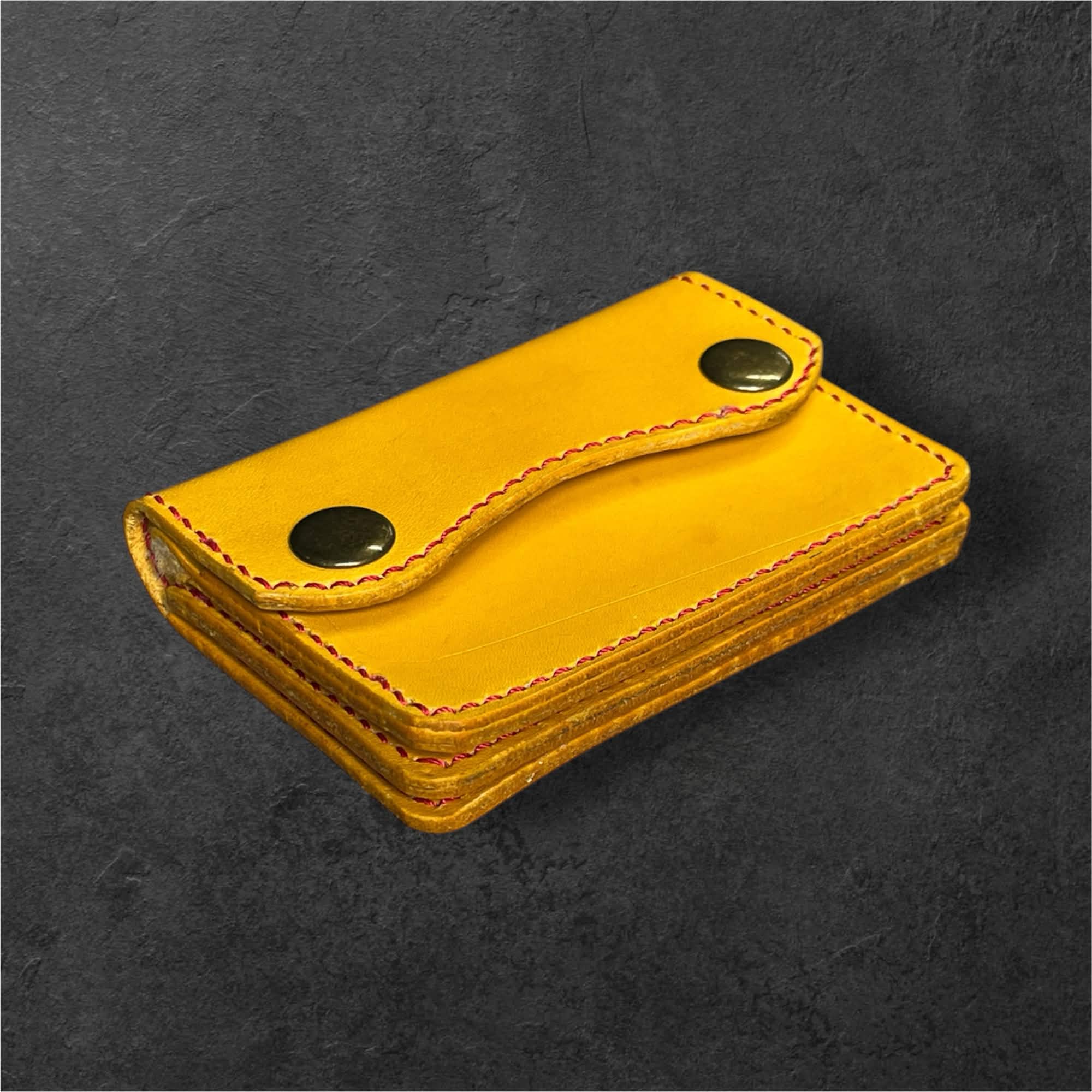 【送料無料】本革 ミニ財布 黄色 コンパクト財布 ミニウォレット メンズ レディース 小さい財布 レザー 財布 小銭入れ カード収納 サブ財布 コンパクトウォレット イエロー 手のひらサイズ おしゃれの画像