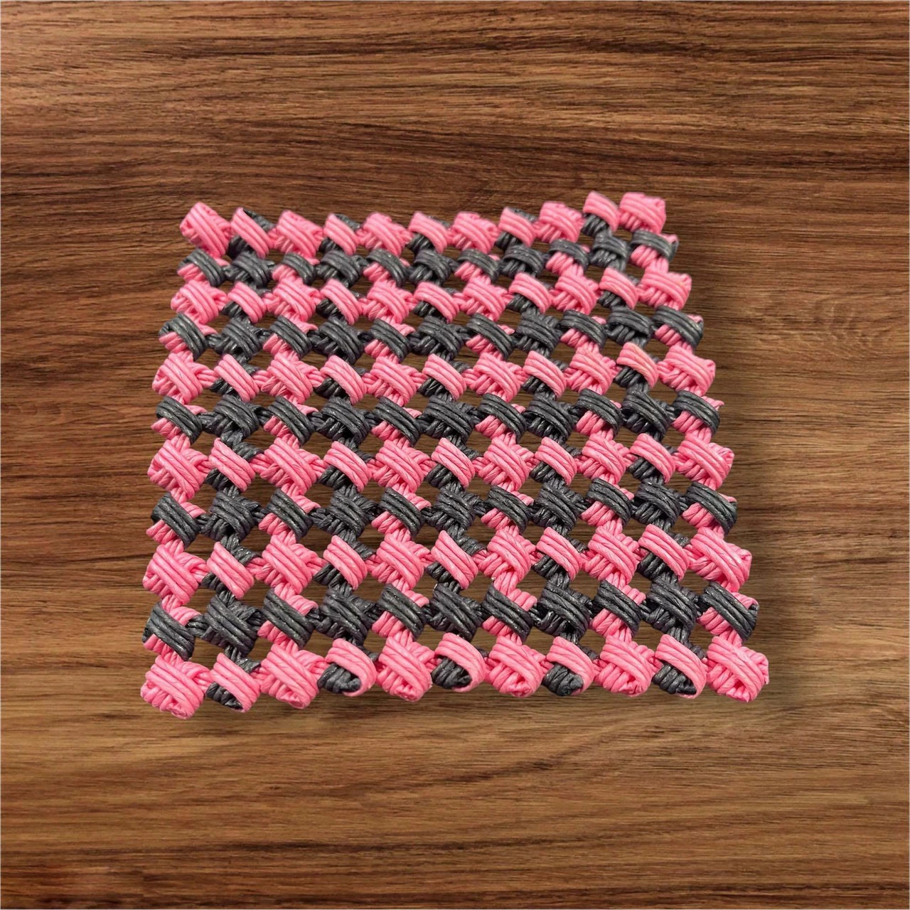 コースター 5枚セット クラフトバンド 編み 韓国 雑貨 おしゃれ かわいい 手作り ハンドメイド ナチュラル テーブルウェア 来客用 小物置き カフェ風 軽量 インテリアの画像